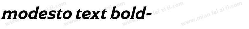 modesto text bold字体转换